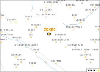 map of Z̄āker