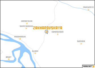 map of Zakharovskaya