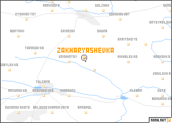 map of Zakharʼyashevka