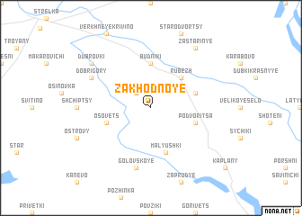 map of Zakhodnoye