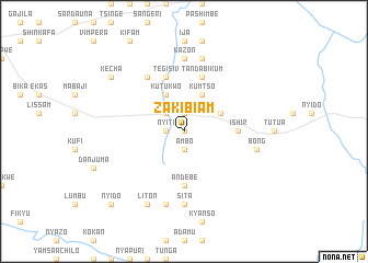 map of Zakibiam