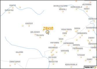 map of Zākīn