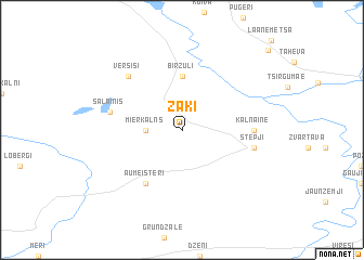 map of Zaķi