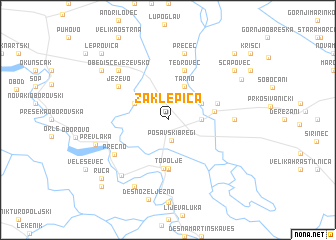 map of Zaklepica