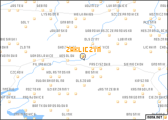 map of Zakliczyn