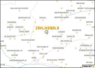 map of Zaklīk-e Bālā