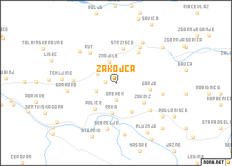 map of Zakojca