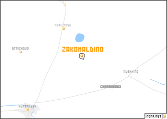 map of Zakomaldino