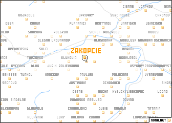 map of Zákopčie