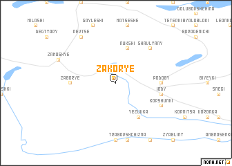 map of Zakorʼye