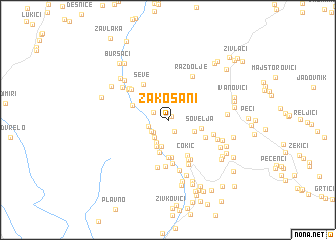 map of Zakošani