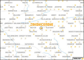 map of Żakowice Nowe