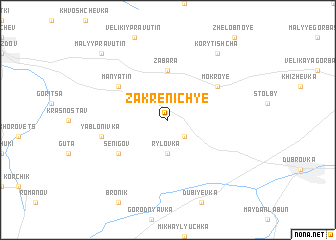 map of Zakrenichʼye