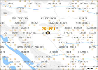 map of Zakręt