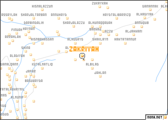 map of Zakrīyah
