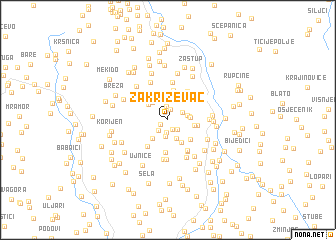 map of Zakriževac