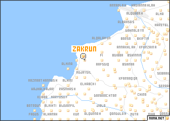 map of Zakrūn