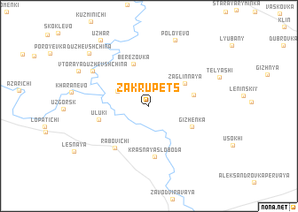 map of Zakrupets