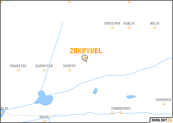 map of Zakryvelʼ