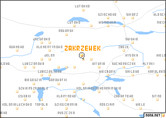 map of Zakrzewek