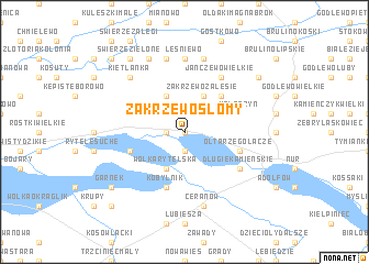 map of Zakrzewo Słomy