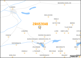 map of Zakrzewo