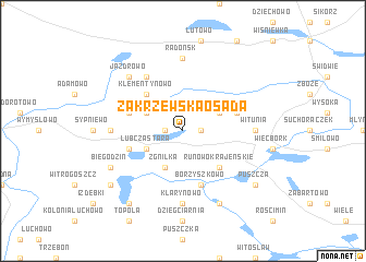 map of Zakrzewska Osada