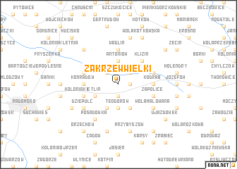 map of Zakrzew Wielki