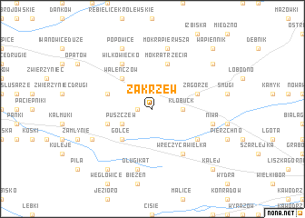 map of Zakrzew