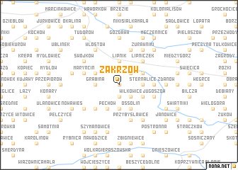 map of Zakrzów