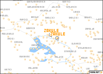 map of Žakule