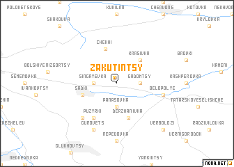 map of Zakutintsy