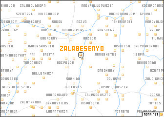 map of Zalabesenyő