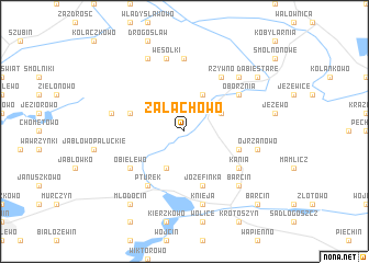 map of Załachowo
