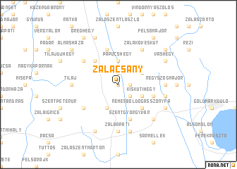 map of Zalacsány