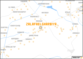 map of Zalafa el Gharbīya