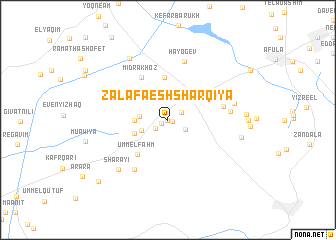 map of Zalafa esh Sharqīya