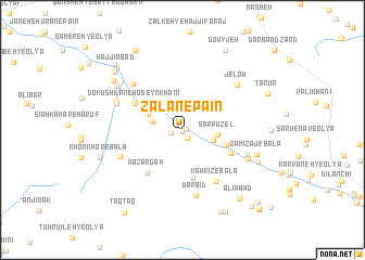 map of Zalān-e Pā\