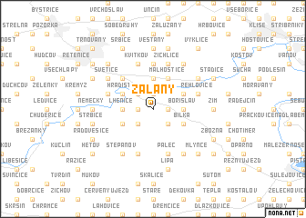 map of Žalany