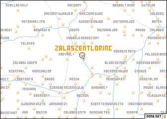 map of Zalaszentlőrinc
