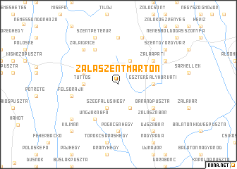 map of Zalaszentmárton