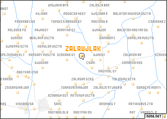 map of Zalaújlak