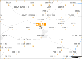 map of Zalău