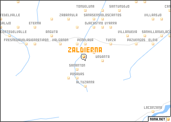 map of Zaldierna