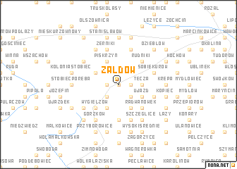 map of Zaldów