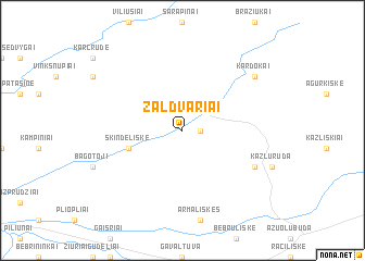 map of Žaldvariai