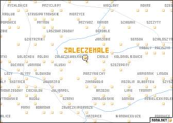 map of Załęcze Małe