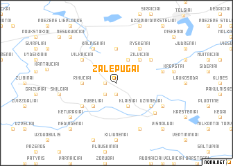 map of Zalepūgai