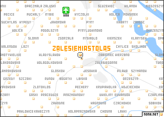 map of Zalesie Miasto Las