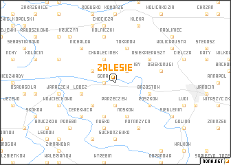 map of Zalesie